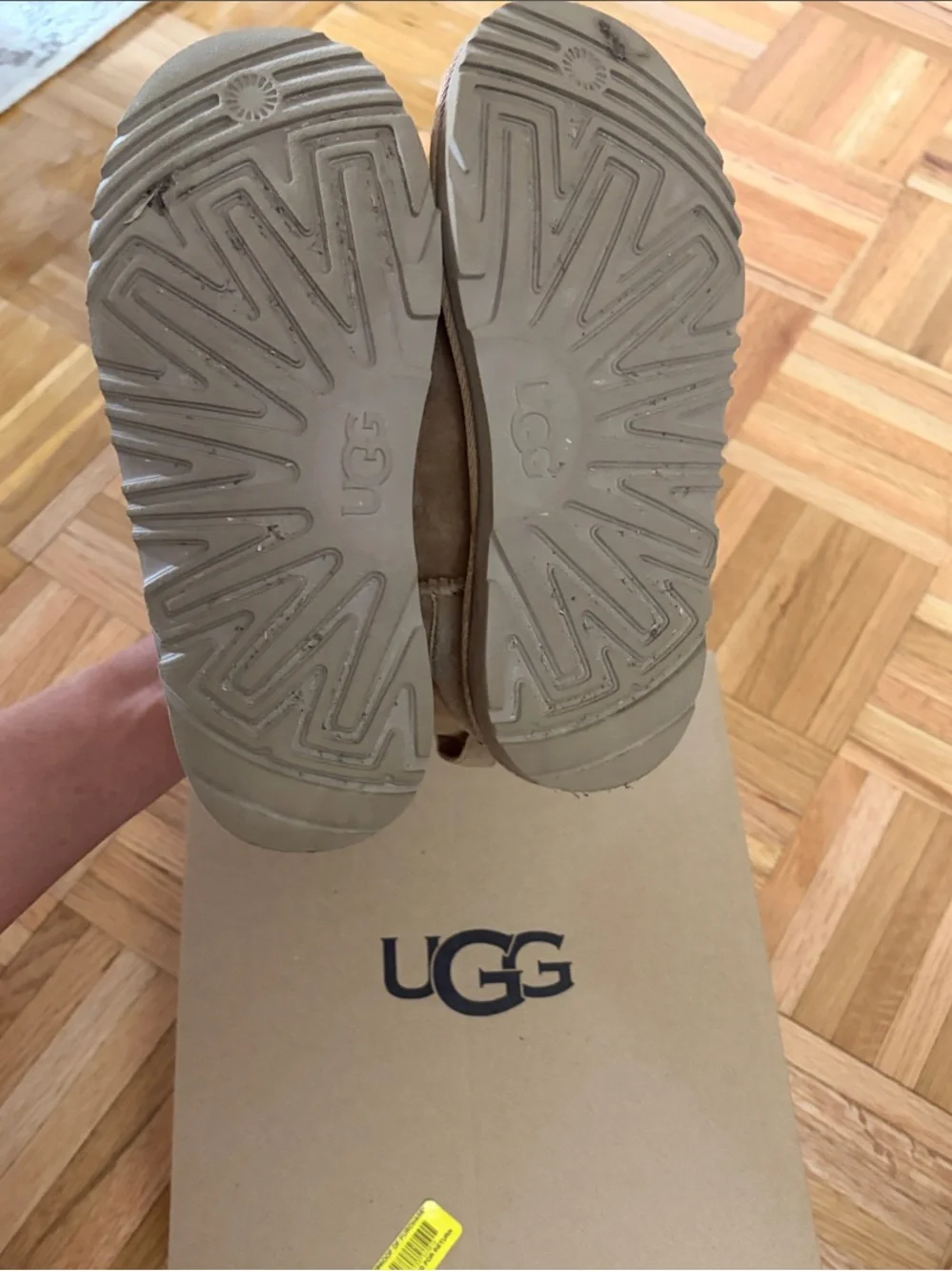 UGG Kids Size 2 Chestnut Suede Shearling Slip-On Boots - Hardly Worn!